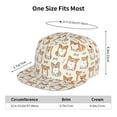 thumbnail image 6 of Daiia Cartoon Corgi print Flat Bill Hats Flat Brim Trucker Cap Baseball Cap Adjustable Classic Low Profile Hat Unconstructed Plain Cap, 6 of 9