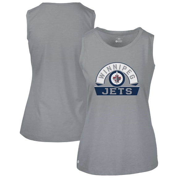 Women's Levelwear  Gray Winnipeg Jets Macy Banner Arch Tank Top