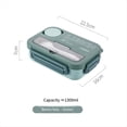 thumbnail image 2 of Lonchera Portátil con Compartimentos para Estudiantes, Lonchera Bento para Oficina, con Tenedor y Cuchara, Recipiente para Almacenar Alimentos en Microondas A, 2 of 5