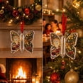 thumbnail image 4 of Butterfly Christmas Money Gift Ornament Butterfly Xmas Cash Decor, Acrylic Cash Holder with Built‑in Clear Compartment Holiday Wallets for Tree Window Car Gift for Family Friends, 4 of 7