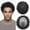 #1 Jet Black-4MM AFRO CURL, variant on LYRICAL HAIR Lace Front Toupee for Men Mens Hairpieces Brazilian Human Hair Replacement System French Lace with PU Hairpieces for Man Kinky Curly Hair Units for Man