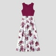 thumbnail image 2 of PatPat Family Matching Dresses Purple Toddler Girl 2T Mommy and Me Floral Panel Tank Dresses,Clearance, 2 of 11