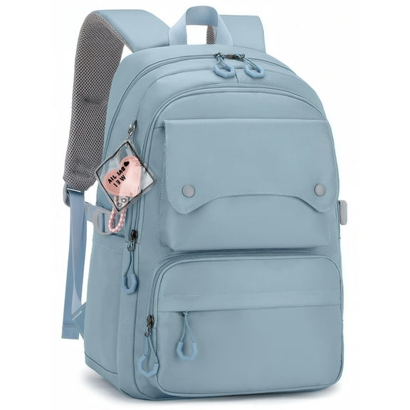 School Backpack, Large Capacity Bookbag for 15.6 Inch Laptop, Water-Resistant Cute Girlish Backpacks for Teen adults, Lightweight Travel Daypack for Middle School College, Pink Purple