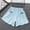 Blue, variant on Juslio Girls Shorts Casual Elastic Waist ShortsBreathable Solid Shorts Sizes 5