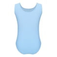 thumbnail image 2 of CHICTRY Big Little Girls Ballet Dance Leotard Gymnastics Acrobatics Training Performance Costume Sleeveless Bodysuit Sky Blue 11-12, 2 of 7