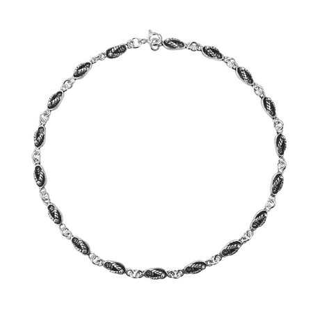 - Summertime Flip Flop Sandal .925 Sterling Silver Link Anklet