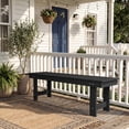 thumbnail image 4 of KINGYES 6 Piece Patio Dining Set, HDPE Outdoor Table and Chairs with Bench, Black, 4 of 12