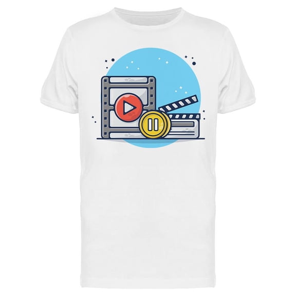 Filmstrip With Tune Music T-Shirt Men -Image by Shutterstock, Male Small