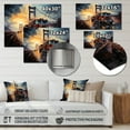 thumbnail image 4 of Designart "Fire Truck in Action Rush to the Rescue" Fireman Metal Wall Art Prints, 4 of 5