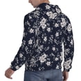 thumbnail image 6 of Naloa Retro Flower Men's Casual Hooded Collar Drawstring Hoodies Pullover Sweatshirts Casual Long Sleeve Shirts-4X-Large, 6 of 7