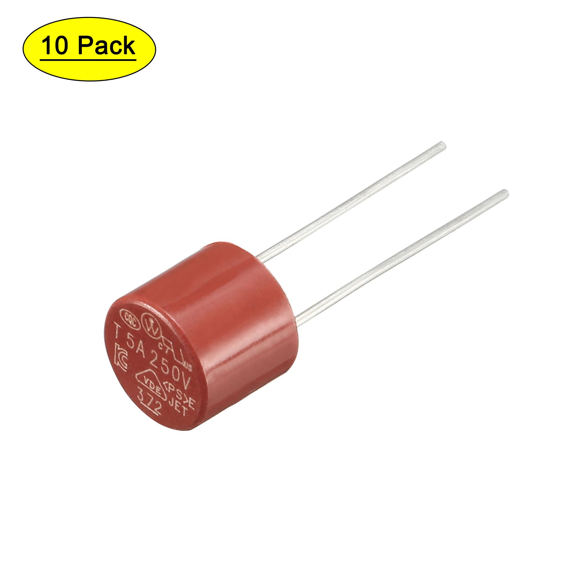 20Pc Montés Dip2 Micro Miniature Lente Fusible T6.3A 6.3A 250V Rouge[H537] - Auto