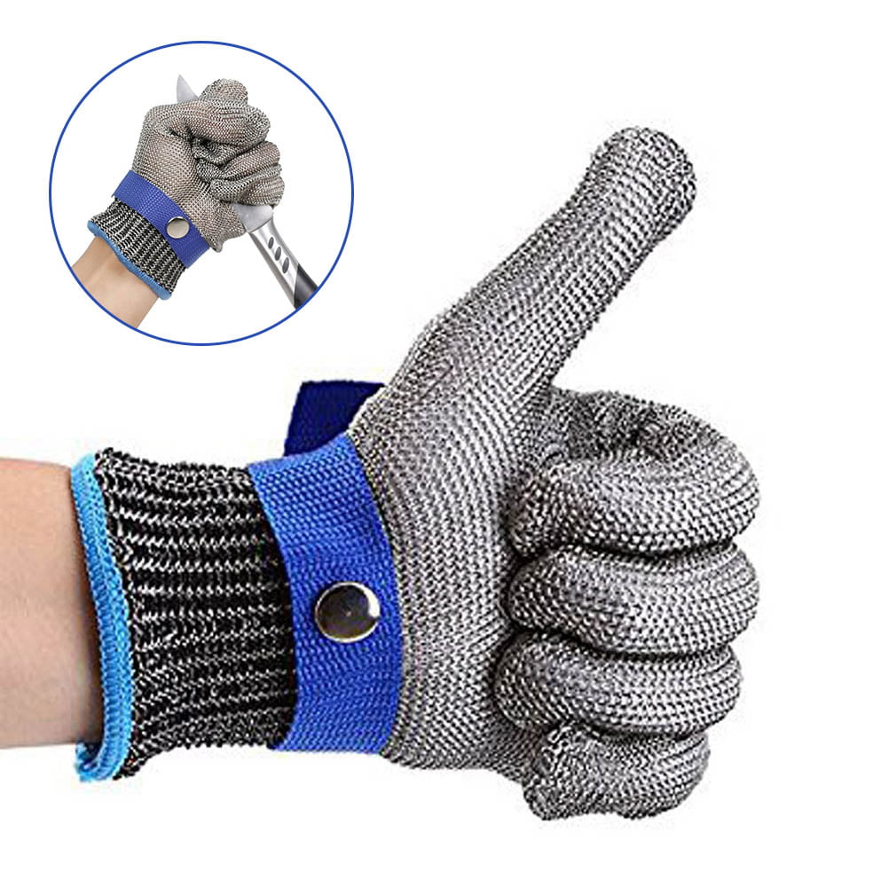 1pc Safety Cut Proof Stab Resistant Stainless Steel Mesh Butcher Glove L 
