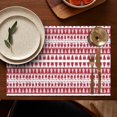 thumbnail image 5 of Red Christmas Pattern Summer Placemats Table Placemats Set Of 4-Linen Kitchen Washable Placemats Table Mats 11.8"x17.7" Non-Slip Heat Resistant, 5 of 6