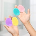 thumbnail image 6 of 4 Pack Face Scrubber,WUSI Soft Silicone Facial Cleansing Brush Face Exfoliator Blackhead Acne Pore Pad Cradle Cap Face Wash Brush(Purple+Pink+Yellow+Blue), 6 of 6
