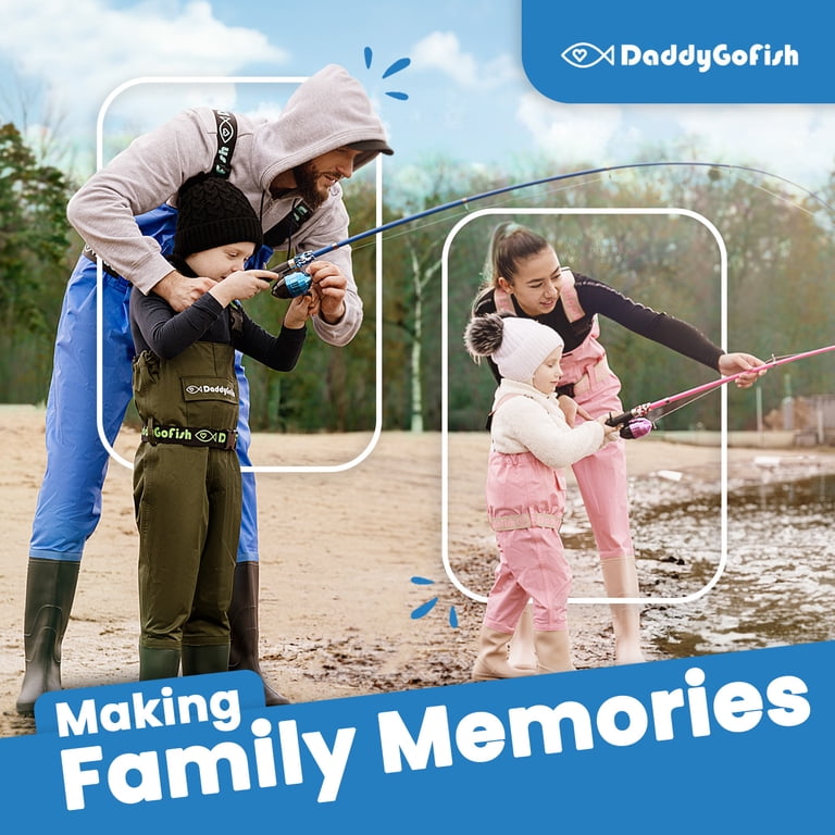 baby's first fishing pole Kids - Rod Reel Combo Tackle Box Starter Set Baby can cast a line to outdoor sensory play with this Mini Me Moments Reel Fun Fishing set from Fisher Young Anglers: Best Kids Fishing