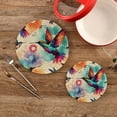 thumbnail image 2 of Humming Birds Tie Dye Pot Holders Trivets Set of 2 Cotton Hot Pads Mats for Hot Dishes Pots Pans Kitchen Cooking 7" 9.5", 2 of 7