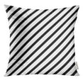 thumbnail image 1 of BSDHOME Baby Black and White Diagonal Striped Pattern Stripes Pillow Case 18x18 Inches Pillowcase, 1 of 1