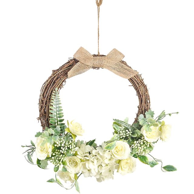 Corona de simulación para decoración de paredes al aire libre y decoración de fiestas en interiores rosa