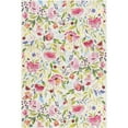 thumbnail image 2 of Unique Loom Outdoor Botanical Collection Area Rug - Buttercup (4' 1" x 6' 1" Rectangle Multi/Blue), 2 of 9