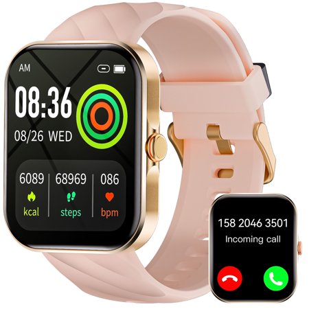 Smart Watch for Men Women with Bluetooth Call, 1.91'' DIY Watch Faces Fitness Trackers Smart Notification Weather Music 110+ Sport Modes Smartwatch for iPhone Android