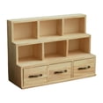 thumbnail image 1 of Armario de almacenamiento de madera con cajones, compartimento, escritorio decorativo portátil clásico 3 cajones, 1 of 9