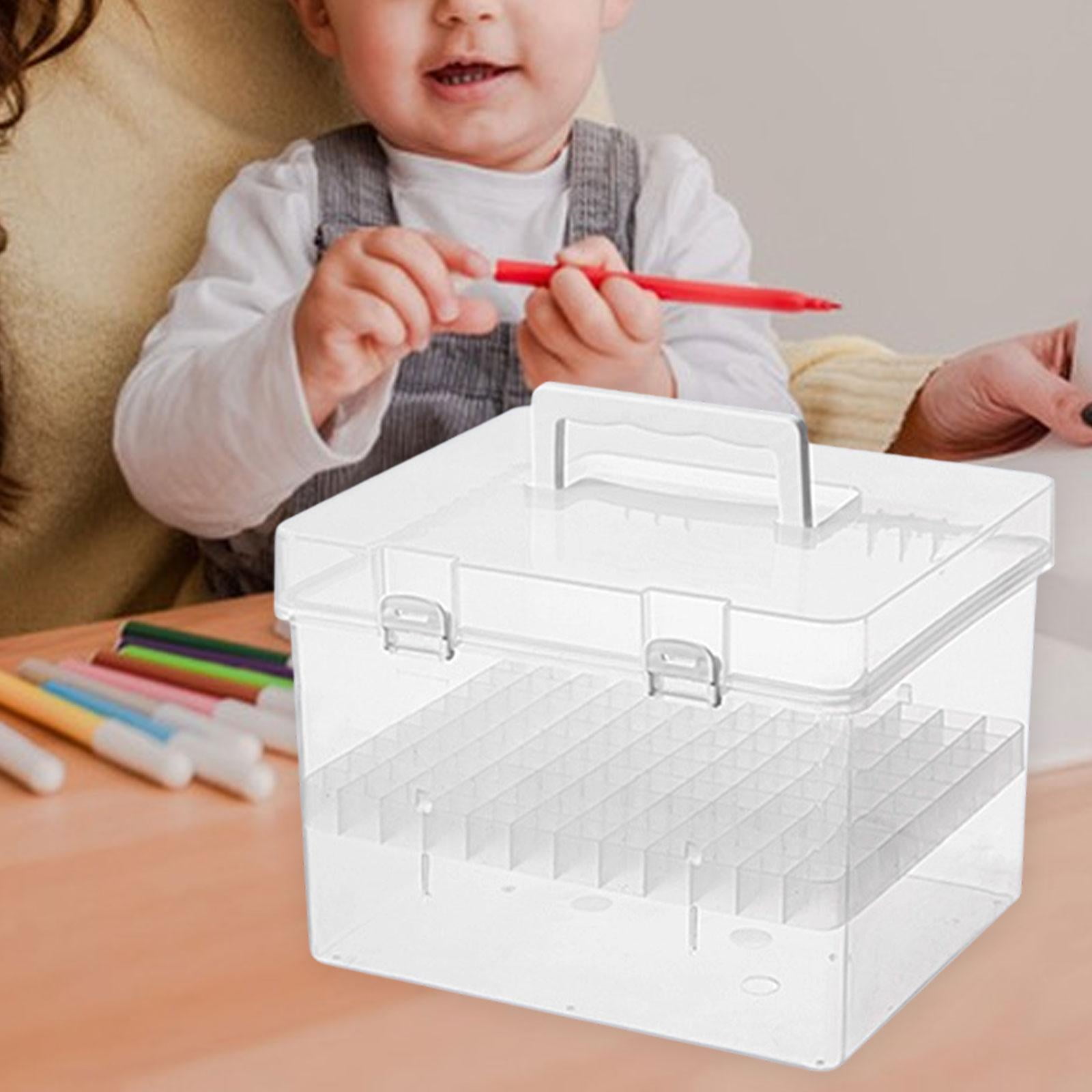 Marker Case Marker Storage Box Clear Marker Carrying Case with Durable PP Material for Art Supplies Home Travel
