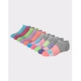 thumbnail image 3 of Hanes Comfort Fit Girls' No Show Socks, 10-Pairs Assorted S, 3 of 3
