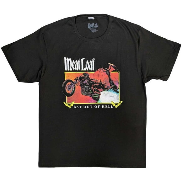 Meat Loaf Adult Bat Out Of Hell Rectangle Cotton T-Shirt