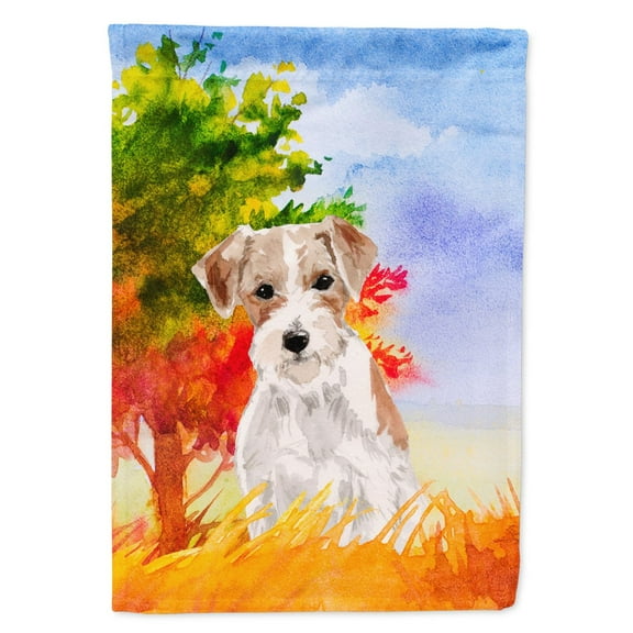 Carolines Treasures CK1928GF Jack Russell Terrier Fall Flag Garden Size  Small multicolor