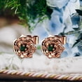 thumbnail image 4 of SUSHANG Rose Earrings Fashion Exquisite Vintage Round Diamond Flower Earrings for Women Jewelry Gifts, 4 of 8