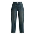 thumbnail image 3 of Time and Tru Women's Cropped Utility Pants, 27" Inseam, Sizes 0-20, 3 of 5