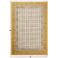 thumbnail image 3 of Casavani Handmade Cotton Dhurrie Living Room, Dining Room Rug Outdoor Patio Rug, Yellow 6x9 feet, 3 of 6