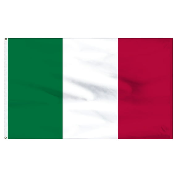 Italy 3x5ft Nylon Flag with Indoor Pole Hem and Fringe