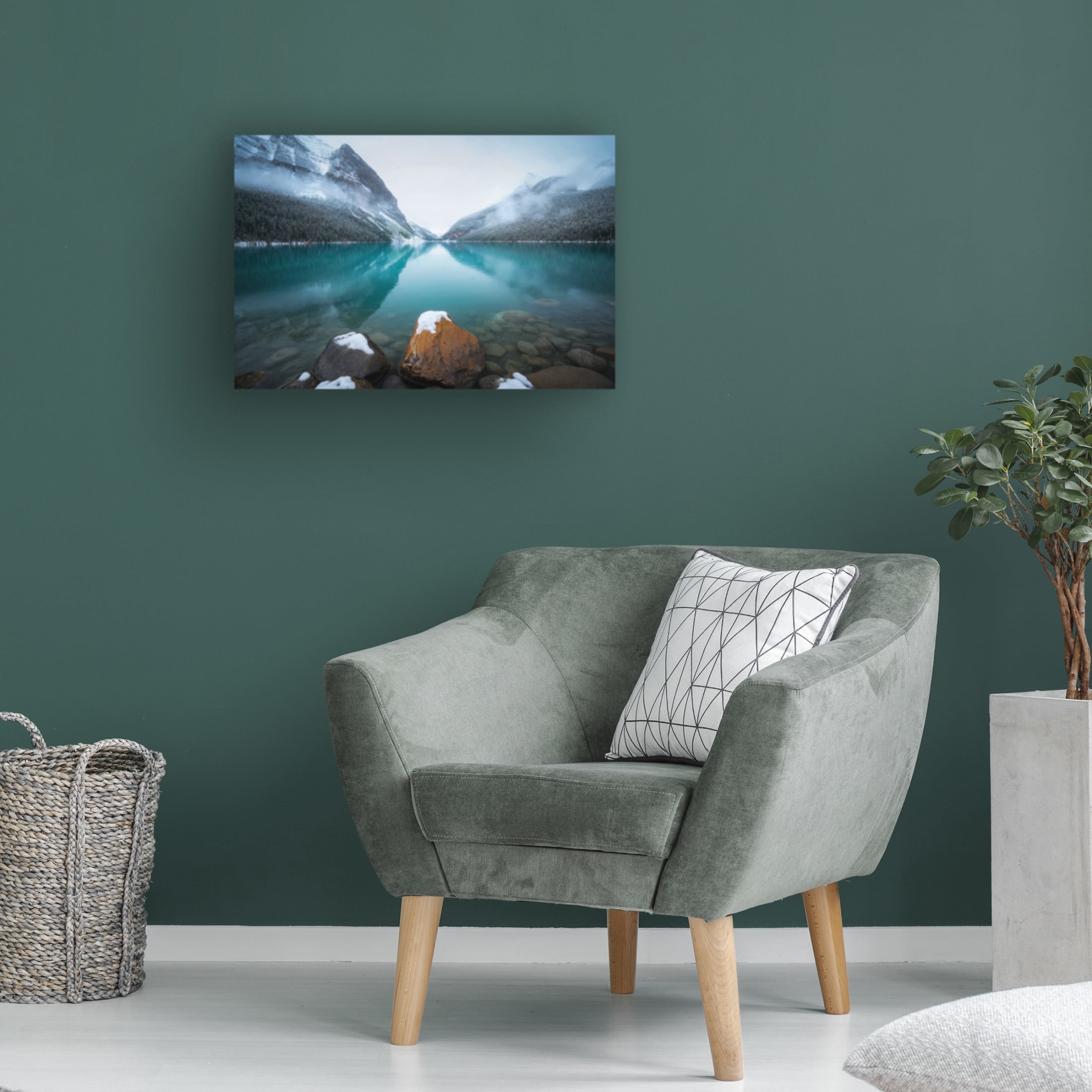 Trademark Fine Art Yongnan Li Foggy Lake Louise Canvas Wall Art