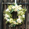 thumbnail image 4 of 15.7" Artificial Wreath, Spring Summer Wreath For Front Door Outside Farmhouse Decor Wreath Window Hanging Wall Party Wedding Decoration, 4 of 4