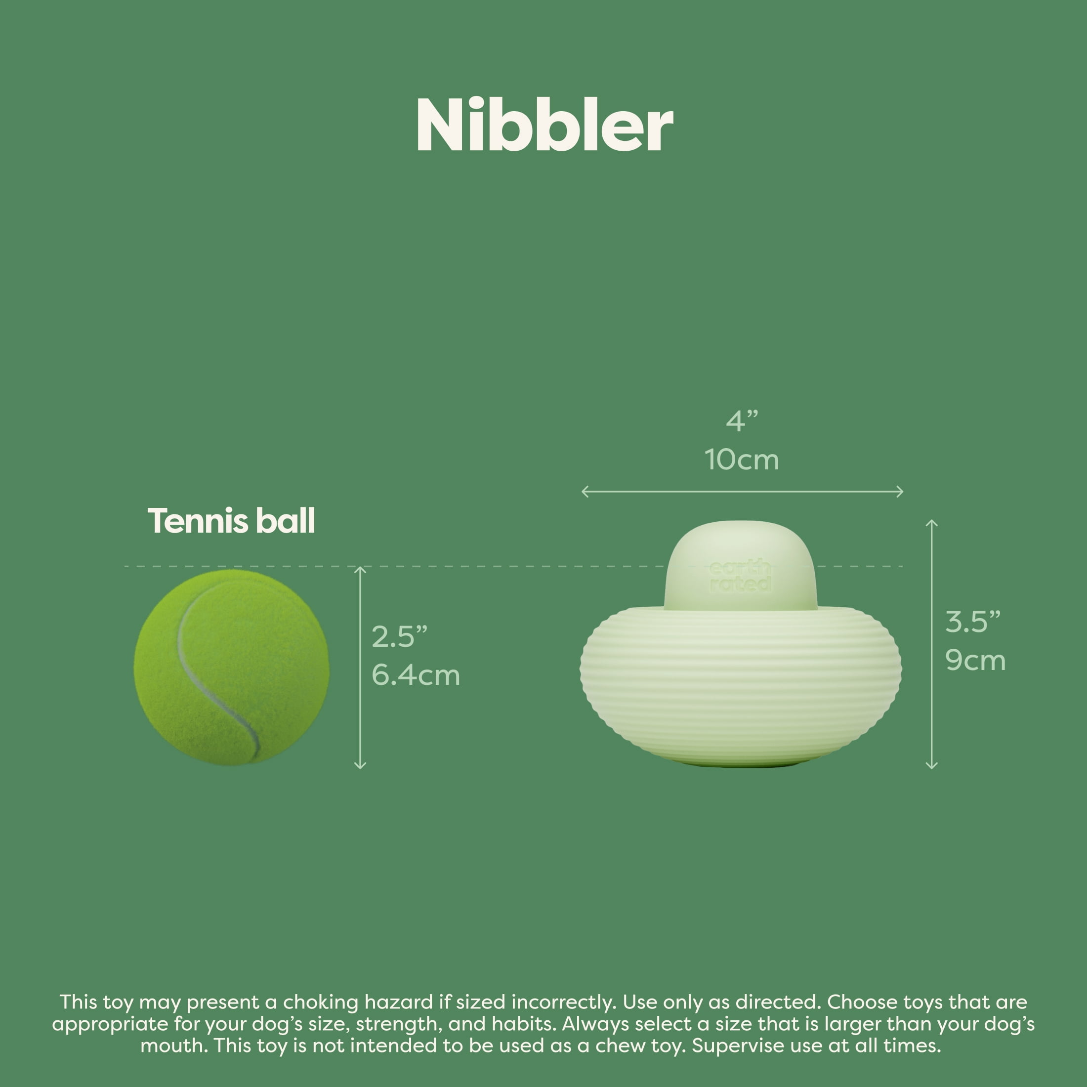 Earth Rated Nibbler Dog Toy, Treat Dispensing Enrichment Toy for Dogs, EARTH RATED TREAT DISPENSER TOY