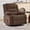 Linen | brown 54 seat width (58 false width), variant on Rocking Recliner Chair for Adults, Oversized 360° Swivel Rocker Recliner with Cup Holder, Nursery Glider with Upholstered Deep Seat Corduroy Comfy Single Sofa for Living Room