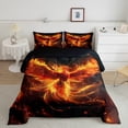 thumbnail image 2 of Castle Fairy Mythology Phoenix Twin Comforter Sets,Flame Bird Bedding Set, 2 of 8