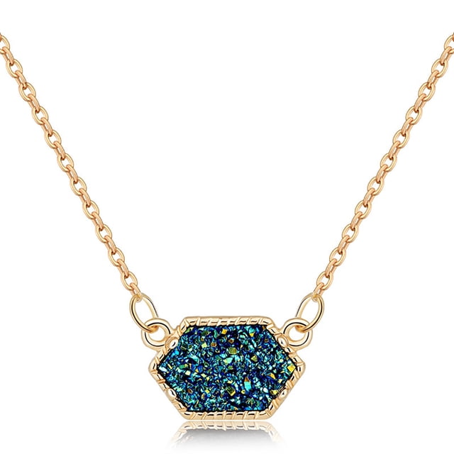 Collier Pendentif pour Femmes Mode Forme Diamant Collier Charme Collier Clavicule