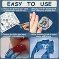 thumbnail image 4 of 2 Sheets Sports Athlete Water Soluble Embroidery Patterns Stabilizers Football Hand Sewing Stick and Stitch Transfers Fabric Wash Away Pre-Printed Self Adhesive for Bags Cloth Sewing Lovers Colorful, 4 of 6