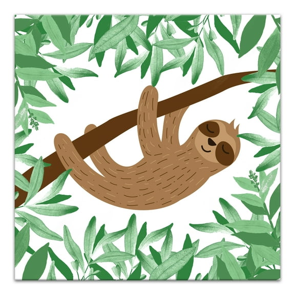 Creative Products Sleepy Sloth 16x16 Canvas Wall Art