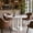 White, variant on 47 Inch Round Solid Wood Dining Table for 4-6 People, Modern Farmhouse Mid-Century Circular Table with Pedestal Base for Dining Room and Apartment