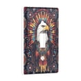 thumbnail image 2 of Yayeee Toggle Light Switch Wall Plate 1-Gang 4.5"x2.7" Home Decorative Outlet Cover, Brown Abstract Eagle, 2 of 7