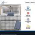 thumbnail image 4 of Mainstays Plaid 4-Piece Blue Comforter Set, Twin/Twin XL, 4 of 14