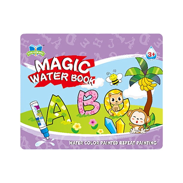 Libro de pintura de acuarela con garabato repetible para niños, juego de juguete con bolígrafo, juguete para regalo de dibujo de educación temprana para niños Wmkox8yii shdjk5546