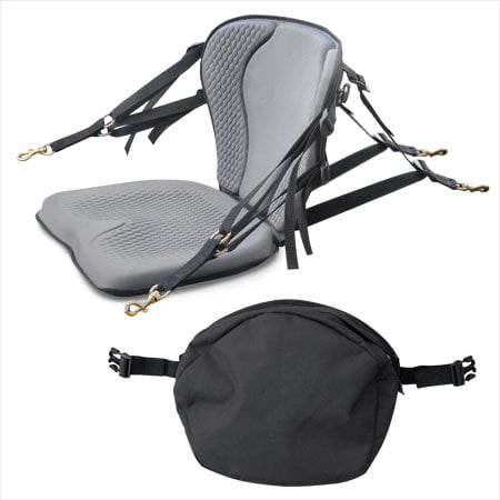 GTS Pro Molded Foam Kayak Seat with Standard Zipper Pack, Sit On Top Kayak Seat, Surf To Summit Kayak Seat, Kayak Seat