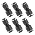 thumbnail image 1 of Uxcell 6 Pcs Conector Recto de Empuje para Conectar, Adaptador de Reductor de Tubo de 1/8" x 1/4" OD, Conector de Bloqueo Rápido para Manguera de Aire para Conexión de Sistema Neumático, 1 of 6
