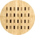 thumbnail image 1 of Ahgly Company Indoor Round Solid Brown Modern Area Rugs, 3' Round, 1 of 4