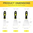 thumbnail image 2 of Wallpaper Scraper, 3 Pack Stainless Steel Paint Scraper Tool Set with Plastic Handle, Filling Putty Knife for Cleaning, Decorating, DIY, Removing (1.5 2.5 4 Inches), 2 of 5