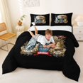 thumbnail image 3 of Manfei Jungle Eagle Queen Comforter Set,Vintage American Flag Comforter Sets Queen,Black,Black Reversible,3pcs,1 Comforter and 2 Pillowcases, 3 of 7
